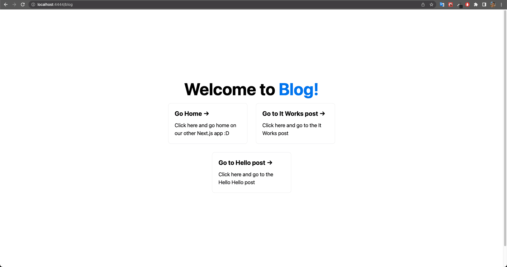 Blog page