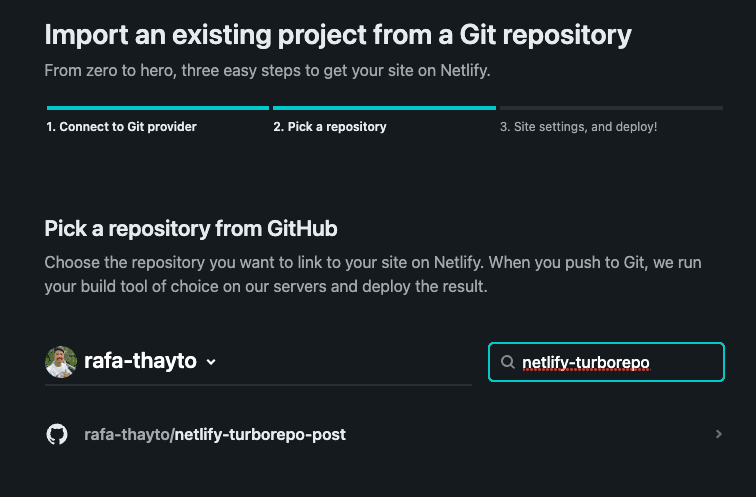Image mostrando a pesquisa para o nosso repo